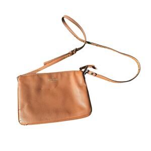 Kate Spade New York Leila Tan Pebbled Leather Crossbody Bag